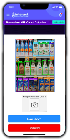 AI image recognition identifying and classifying products on retail store shelves