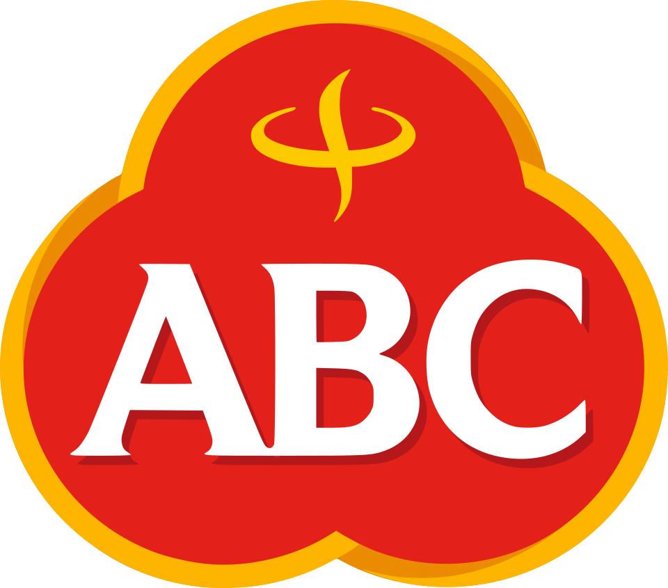 ABC logo with large white letters on a red background outlined in yellow.
