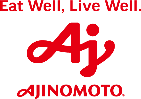 Ajinomoto logo with the tagline “Eat Well, Live Well.” in red text.