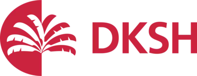 DKSH logo with red lettering and a red leaf-style emblem.